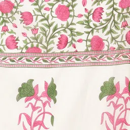 Indo Era Floral Printed Anarkali Pure Cotton Kurta With Palazzos & Dupatta image 4