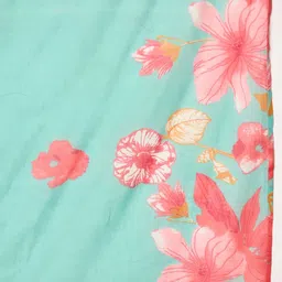 Indo Era Floral Printed Pure Cotton Anarkali Kurta With Trousers & Dupatta image 4