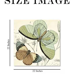 Art Street Green & Brown Butterfly Printed Framed Wall Art image 3