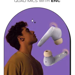 NOISE Purple VS401 Truly Wireless Earbuds with 50 hrs Playtime and Quad Mic ENC image 3