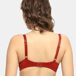 SOIE Women Medium Coverage Padded Wired Lace Bra image 3