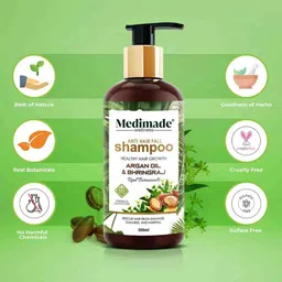Medimade Anti-Hair Fall Shampoo with Argan Oil & Bhringraj - 300 ml image 5