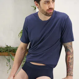 DaMENSCH Men Blue DEO-SOFT Deodorizing Micro Modal Anti Bacterial Briefs DAM-1-B-KB image 3