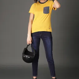 Roadster Women Blue Skinny Fit Mid-Rise Clean Look Stretchable Cropped Jeans image 4