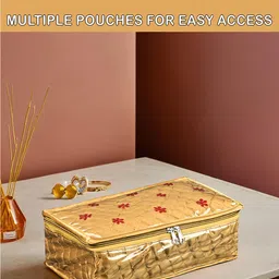 Kuber Industries Gold-Toned Set of 1 Regular Jewellery Organiser Organisers image 4