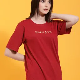 Rigo Printed Drop-Shoulder Sleeves Oversized Fit Cotton T-shirt image 3