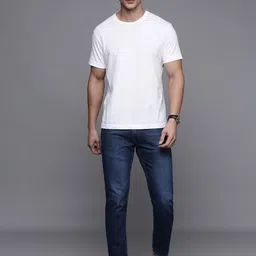 Louis Philippe Jeans Men Smart Slim Fit Light Fade Stretchable Jeans image 4