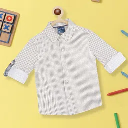 Nauti Nati Boys Standard Micro-Ditsy Printed Pure Cotton Casual Shirt-image-12