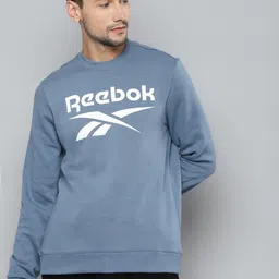Reebok Men Blue RI FLC BL Crew Printed Training Sweatshirt-picture-18