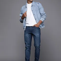 WROGN Men Mid-Rise Skinny Fit Light Fade Stretchable Jeans image 5