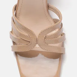 AXIUM Striped Party Slim Heeled Sandals with Buckles image 3