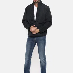 The Indian Garage Co Men Navy Solid Lightweight Padded Jacket image 4