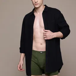 The Roadster Lifestyle Co. Green & Wine Pack of 2 Pure Cotton Trunks RTIE-1004-GRN-WN-1 image 2