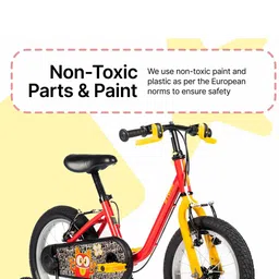 Decathlon Kids Mini Monster Printed 14 Inch Cycle With Balance Wheel - 3-4Years image 3