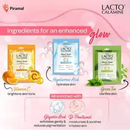 Lacto Calamine Vitamin C Face Sheet Mask for Instant Hydration with Glycolic Acid - 30g image 4