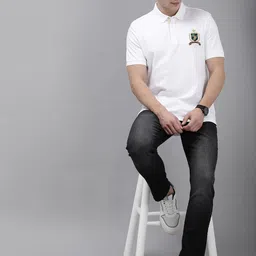 U.S. Polo Assn. Pure Cotton Brand Logo Embroidered Polo Collar Slim Fit T-shirt image 5