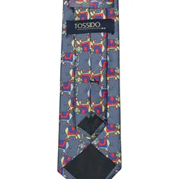 Tossido Grey Printed Broad Tie image 5