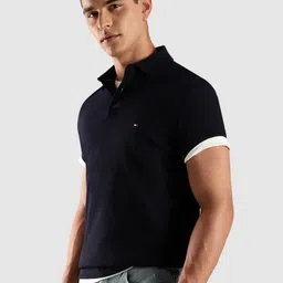 Tommy Hilfiger Men Solid Polo Collar T-shirt image 5