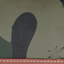 Kastner Men Green & Tan Brown Camouflage Printed Two Fold Wallet image 5