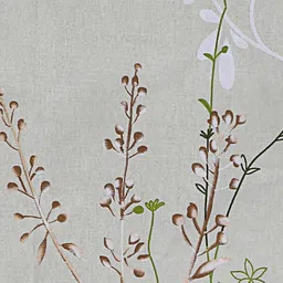 SWAYAM Grey & Brown Floral 144 TC Cotton 1 King Bedsheet with 2 Pillow Covers image 5