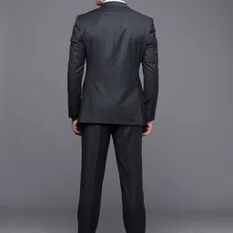 Raymond Contemporary Fit Self Design Single Breasted Formal Blazer and Trouser image 4