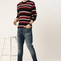 Mast & Harbour Acrylic Striped Pullover image 3