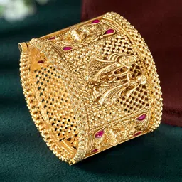 Peora American Diamond Gold-Plated Kada Bracelet-picture-27