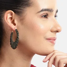 RICHEERA Rose-Gold Plated Circular Hoop Earrings image 2