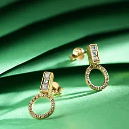 Unniyarcha Stones-Studded Circular Drop Earrings-picture-16