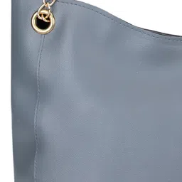 Bagsy Malone Grey PU Shopper Tote Bag image 5