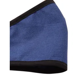LEMON SOUK Pack Of 5 Navy Blue Solid 2-Ply Reusable Cloth Masks image 4
