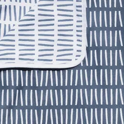 Divine Casa Blue & White Abstract AC Room 110 GSM Double Bed Dohar image 2