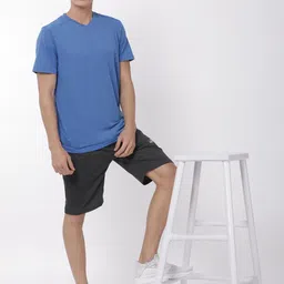 Urban Dog Men Charcoal Grey Solid Regular Fit Sports Shorts image 3