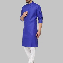ROYAL KURTA Men Mandarin Collar Cotton Kurta image 2