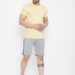 Adobe Men Grey Solid Regular Fit Sports Shorts image 2