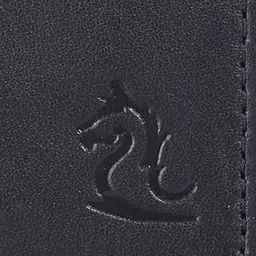 Kara Men Black Leather Solid Two Fold Wallet image 2