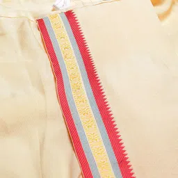 Anug by SOJANYA Men Yellow & Maroon Solid Dhoti Pants image 2