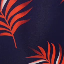 Cortina Set of 8 Navy Blue & Rust Red Printed Chair Covers image 2