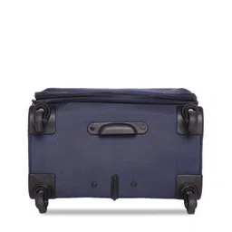 swissbrand SWISS BRAND Navy Blue Solid Hamilton Soft-Sided Medium Trolley Bag image 4