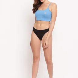 BASIICS by La Intimo Women Pack Of 3 Solid Thongs TH11B2G0W1 image 5