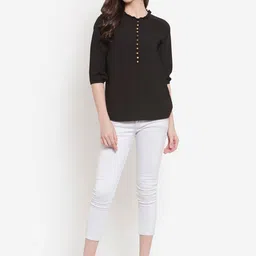 Martini Women Black Solid Top image 2