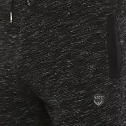 Force NXT Men Black Solid Slim-Fit Joggers image 2