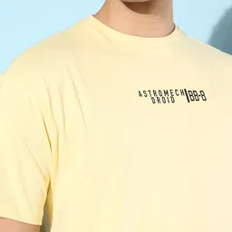 Kook N Keech Star Wars Men Dusty Yellow Pure Cotton Oversize Pop Punk T-shirt image 2