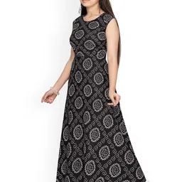 Aarika Girls Black Printed Maxi Dress image 5