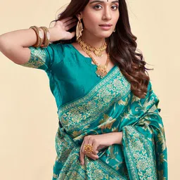 KALINI Woven Design Zari Banarasi Saree image 5