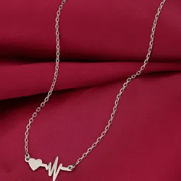 Carlton London Silver-Toned Rhodium-Plated Necklace-picture-17
