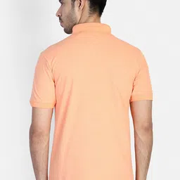 OFF LIMITS Men Orange Solid Polo Collar T-shirt image 5