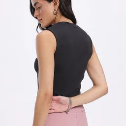 glitchez Printed Sleeveless Bodycon Top image 3