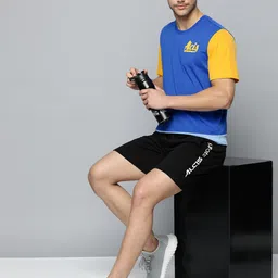 Alcis Men Colourblocked Anti Static Slim Fit T-shirt image 5