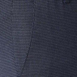 Peter England Men Navy Blue Slim Fit Self Checked Formal Trousers image 2